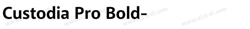 Custodia Pro Bold字体转换